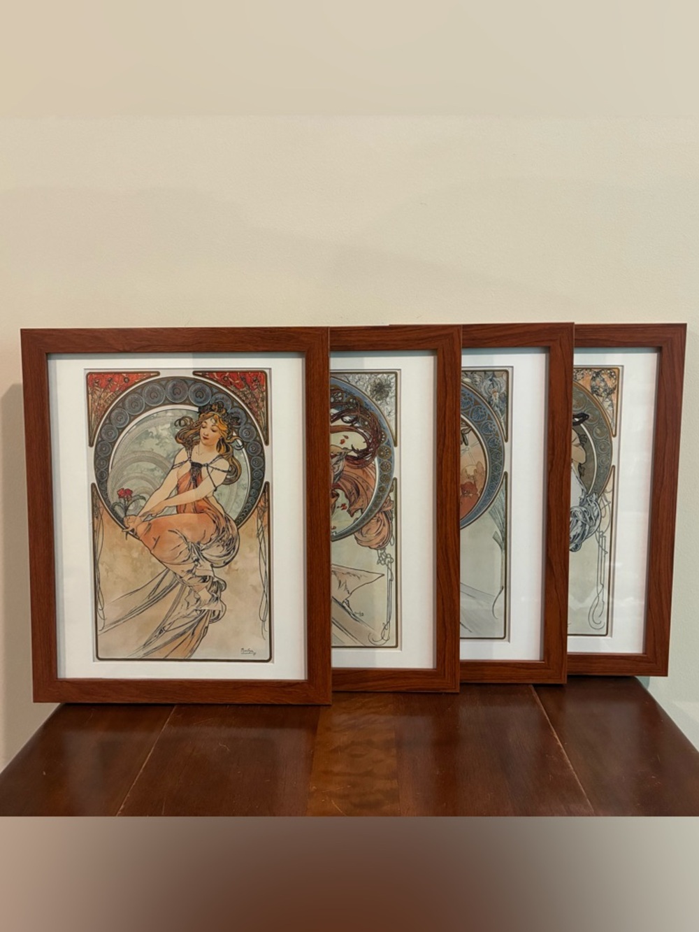 Framed Mucha Prints The Arts Muses of Music Painting Poetry Dance 12x15 Wall Art